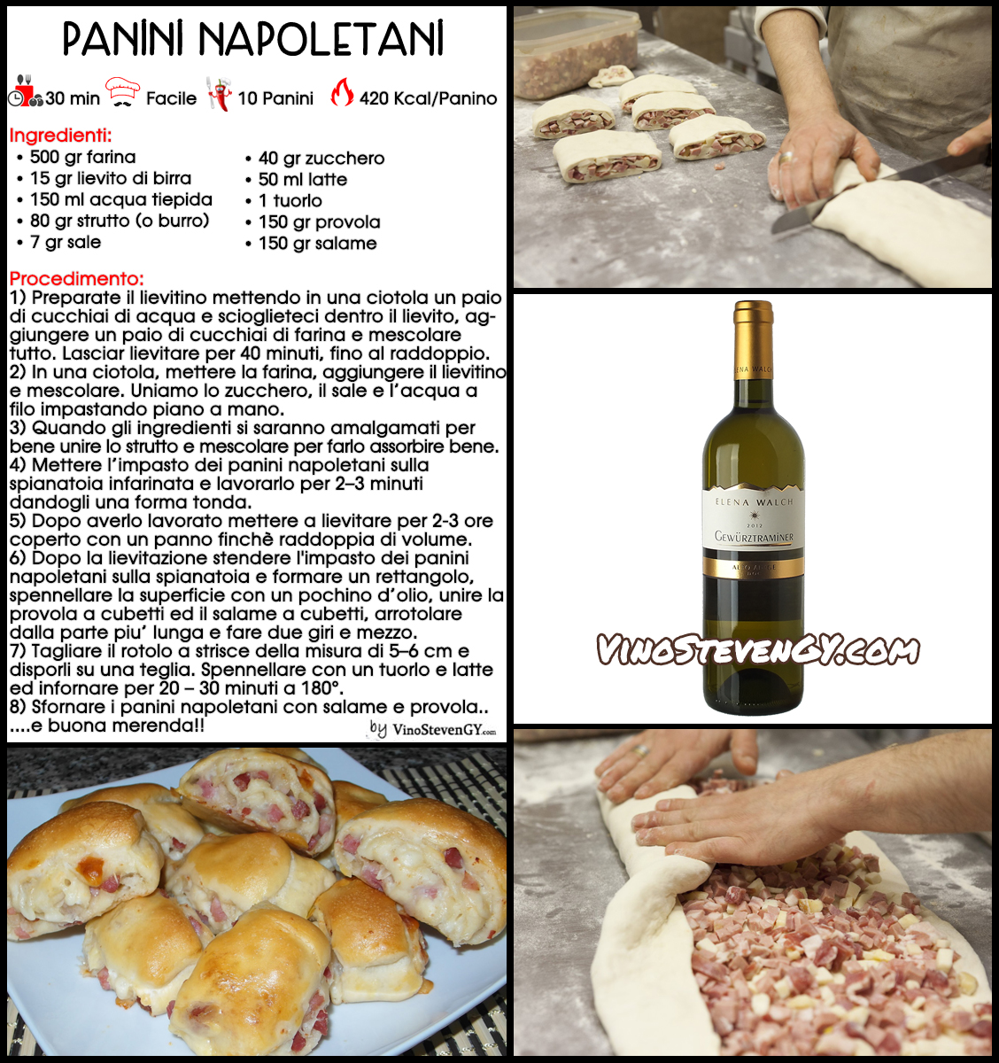 Panino napoletano provola salame - ricetta tipica - impasto - fotoricetta - StevenGY - Rostivendolo